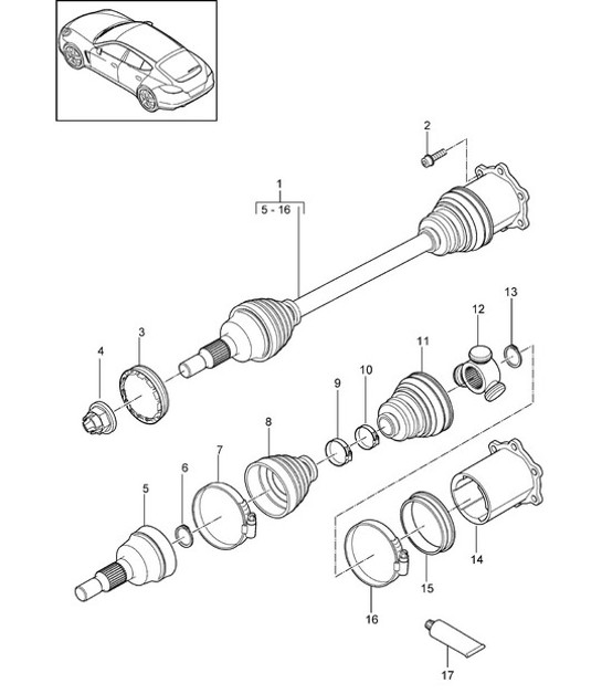 Diagram 401-022 Porsche 911 1978-1989 3.3L 涡轮增压（930） 前轴、转向 