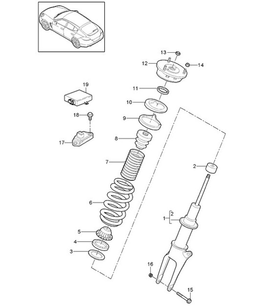 Diagram 402-000 Porsche 991 Cabriolet 4S 3.0L (420 Bhp) Assale anteriore, sterzo 