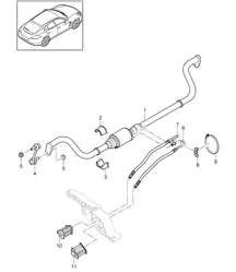 防倾杆 (PR:351，空气悬架) Panamera 970 (G1) >>2013