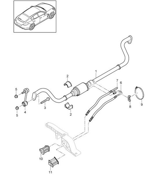 Diagram 402-017 Porsche Cayenne Coupe Turbo S E-Hybrid V8 4.0L 550CV 