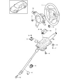 Volanti / Piantone sterzo / Albero sterzo intermedio Panamera 970 (G1) 2011-2013 Volanti / Piantone sterzo / Albero sterzo intermedio Panamera 970 (G1) 2011-2013