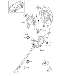 方向盘 / 转向柱 / 中间转向轴 Panamera 970 (G1) 2014>>