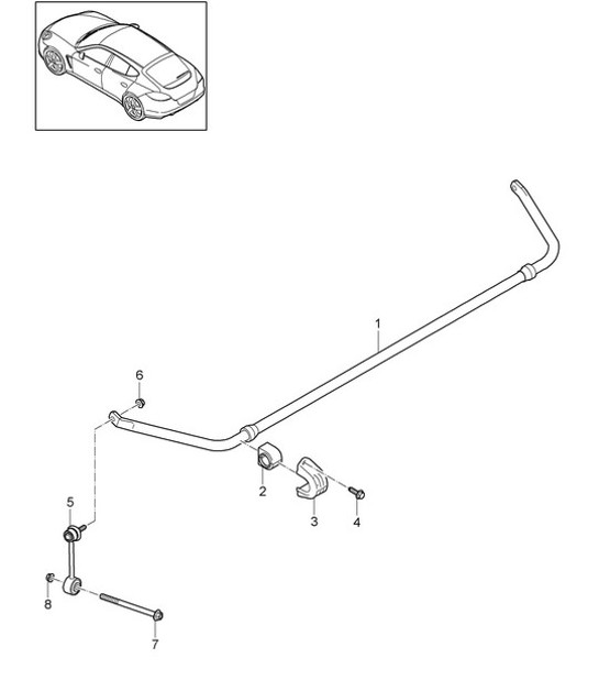 Diagram 501-022 Porsche 996 C2 3.4L 1997-08/01 Hinterachse