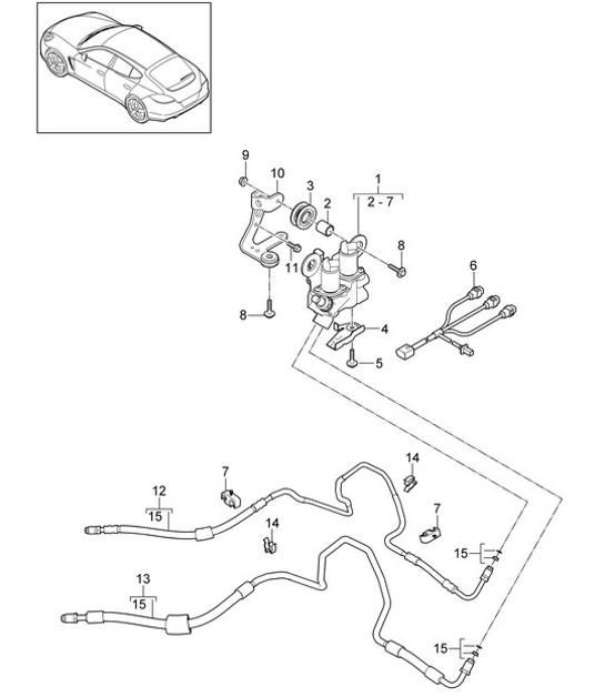 Diagram 501-030 Porsche 991 涡轮增压 S Cabriolet 3.8L (580 Bhp) 后轴