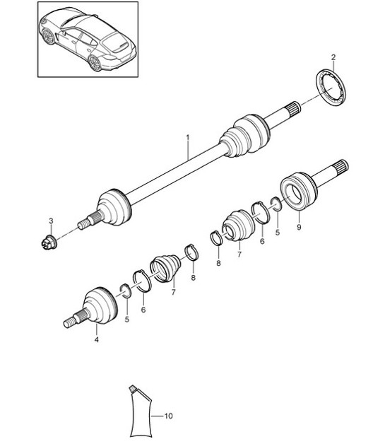 Diagram 501-040 Porsche 卡宴 9YB 2023>> 
