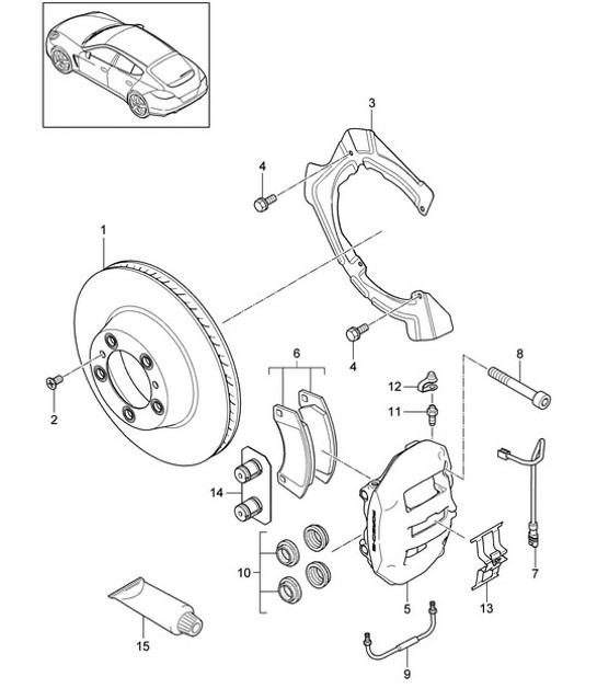 Diagram 603-000 Porsche Cayenne 3.2L V6 2003>> Wheels, Brakes