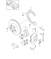 Disc brake / Rear axle (Model: CWDA,CWD, CXPA,CXRA, CXR) Panamera 970 (G1)  3.0L / 4.8L 2014>>