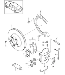 Disc brake / Rear axle (Model: 4870) Panamera 970 (G1) 4.8L  TURBO / TURBO S >>2013