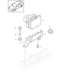 Hydraulische unit/antiblokkeerremsysteem. -abs- / Bediening Panamera 970 (G1) 2010-16