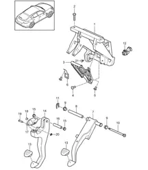 Pedali/Cambio manuale (PR:480, manuale a 6 marce) Panamera 970 (G1) >>2013