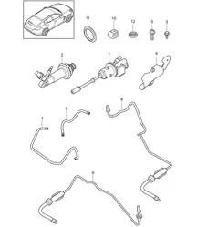 Koppelingsbediening / Koppelingshoofdcilinder / Koppelingsbuis Panamera 970 (G1) 2010-16