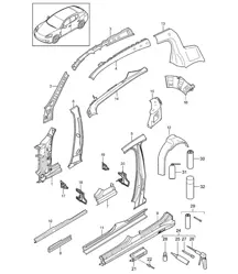 Parte laterale - INTERNO - Panamera 970 (G1) 2010-16