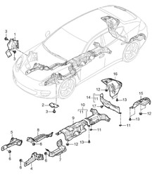 Garnitures / Protection thermique / Bas de caisse Panamera 970 (G1) 2010-16