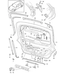 Rear cover Panamera 970 (G1) 2010-16