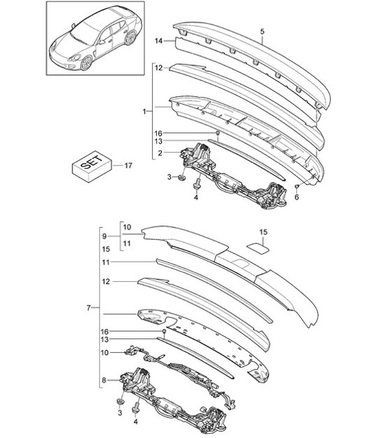 Diagram 803-007 Porsche Cayman S / R 3.4L 987C MKII 2009-12 Body