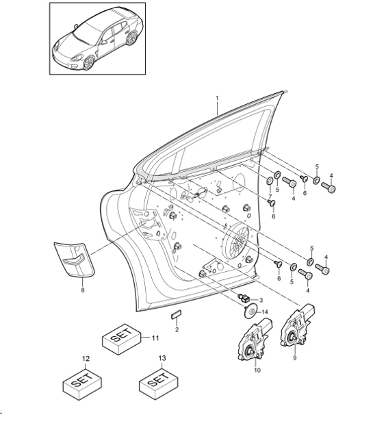 Diagram 804-040 Porsche 996 C4 3.4L 1997-08/01 Body