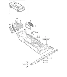 地板 Panamera 970 (G1) 2010-16