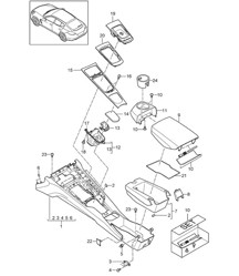 Middenconsole - VOOR - Panamera 970 (G1) 2010-16