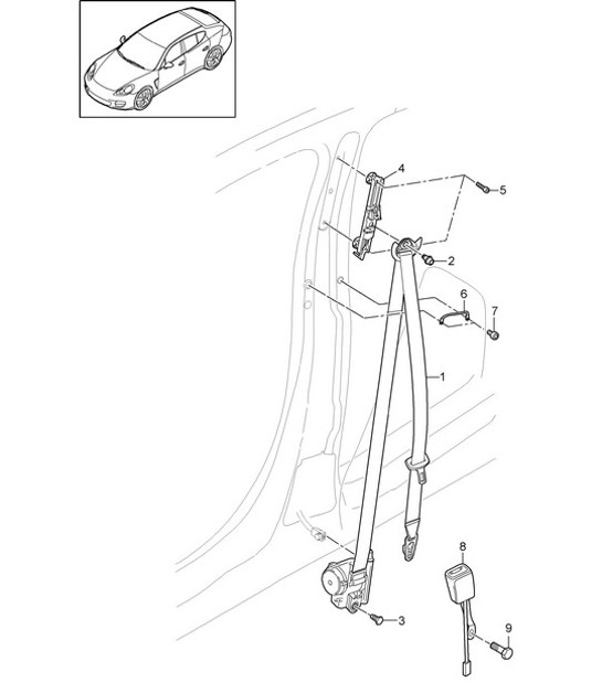 Diagram 812-000 Porsche Cayman S 3.4L 987C 2005-08 Body