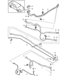 Refrigerant line / Hybrid / Wheel housing and Underbody Panamera 970 (G1) 3.0L HYBRID 2012-16