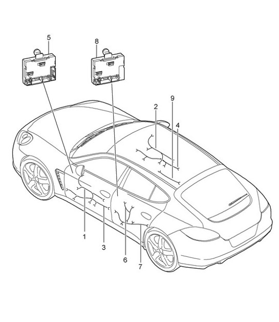 Diagram 902-015 Porsche Boxster 986/987/981 (1997-2016) Electrical equipment