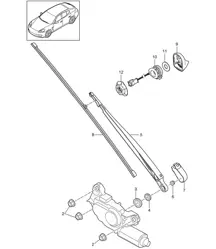 Rear window wiper Panamera 970 (G1) 2010-16