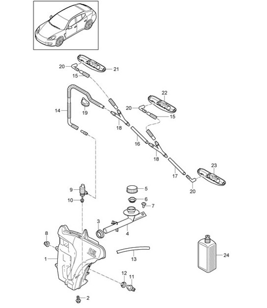 Diagram 904-010 Porsche 卡宴 S V8 4.2L 柴油 382HP 电子设备