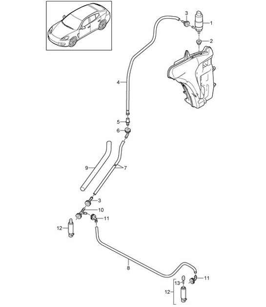 Diagram 904-020 Porsche 卡宴 E-Hybrid V6 3.0L 470Hp 