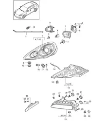 Fari XENON / Ripetitore indicatori di direzione / Fendinebbia Panamera 970 (G1) 2010-16