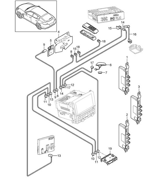 Diagram 911-002 Porsche Boxster 986/987/981 (1997-2016) Electrical equipment