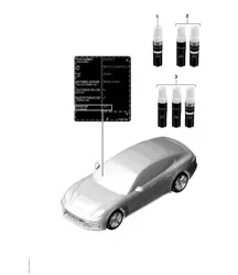 Aplicador de retoque de pintura / Pintura Panamera 971.1 (G2) 2017-20