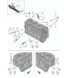 Cylinder head / Accessories / Valves 981 Boxster / Boxster S 2012-16