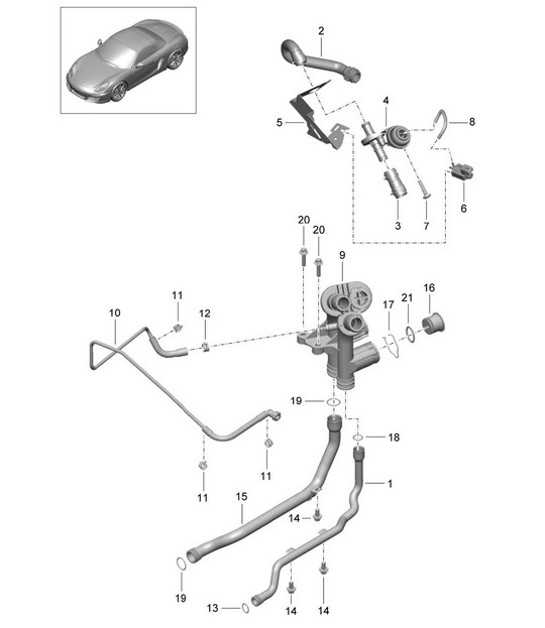 Diagram 105-005 Porsche Cayenne Turbo E-Hybrid V8 4.0L 739Hp 