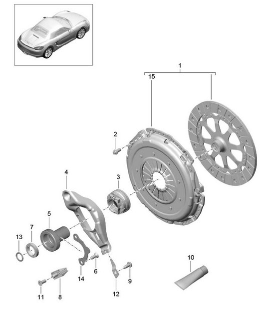 Kupplung (Modell: G8100,G8120) 981 Boxster / Boxster S 2012-16