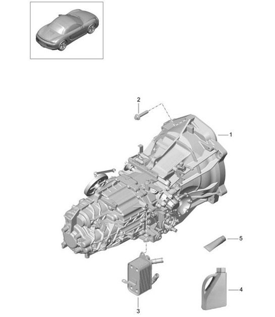 Schaltgetriebe / Ersatzgetriebe (Modell: G8100, G8120) 981 Boxster / Boxster S 2012-16