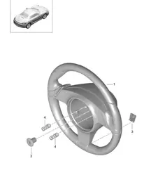 Steering wheels - PR:250, PDK transmission - 981 Boxster / Boxster S 2012-16