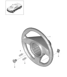 Steering wheels - PR:480, 6-speed manual - 981 Boxster / Boxster S 2012-16