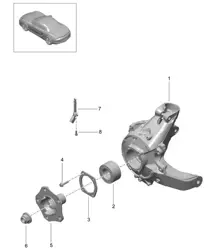Hinterachse / Radträger / Radnabe 981 Boxster / Boxster S 2012-16