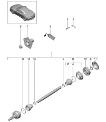 Antriebswelle / Radnabe 981 Boxster / Boxster S 2012-16