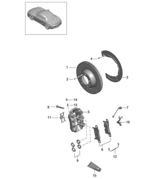Diagram 603-000 Porsche 卡宴 Turbo S 4.5L 2006>> 车轮、制动器