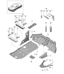 Pavimento - centro - 981 Boxster / Boxster S 2012-16