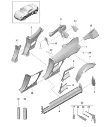 Parte laterale 981 Boxster / Boxster S 2012-16