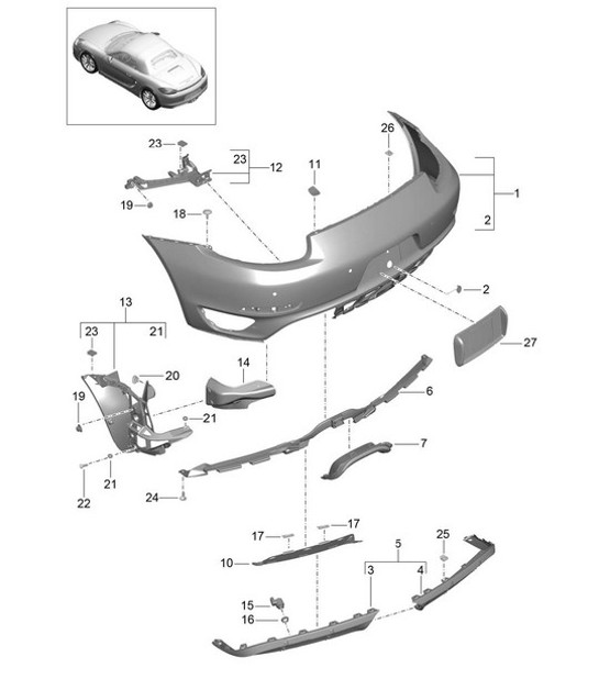 Diagram 802-011 Porsche 996 C4 3.6L 09/01-2005 Carrozzeria