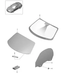 Raambeglazing 981 Boxster / Boxster S 2012-16