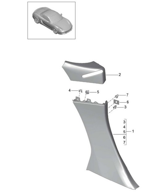 Diagram 807-020 Porsche 卡宴 Coupe S V6 2.9L 汽油 440Hp 
