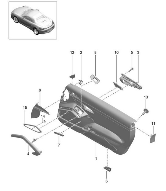 Diagram 808-001 Porsche 991 Cabriolet 2S 3.0L (420 PS) Karosserie