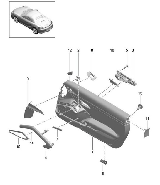 Diagram 808-035 Porsche Panamera Turbo S V8 4.8L Karosserie