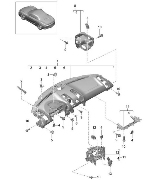 Diagram 809-000 Porsche Boxster 718 (982) 2017>> Carrosserie