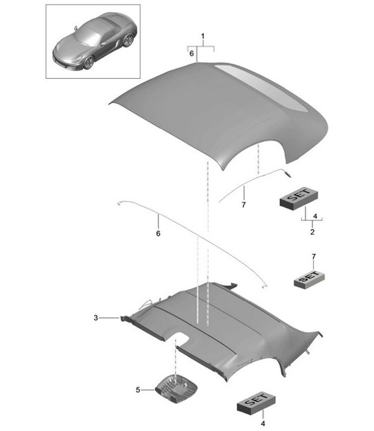 Diagram 811-000 Porsche Cayenne 9PA (955) 2003-2006 Body