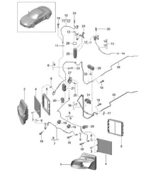 Refrigerant circuit - FRONT - 981 Boxster / Boxster S 2012-16